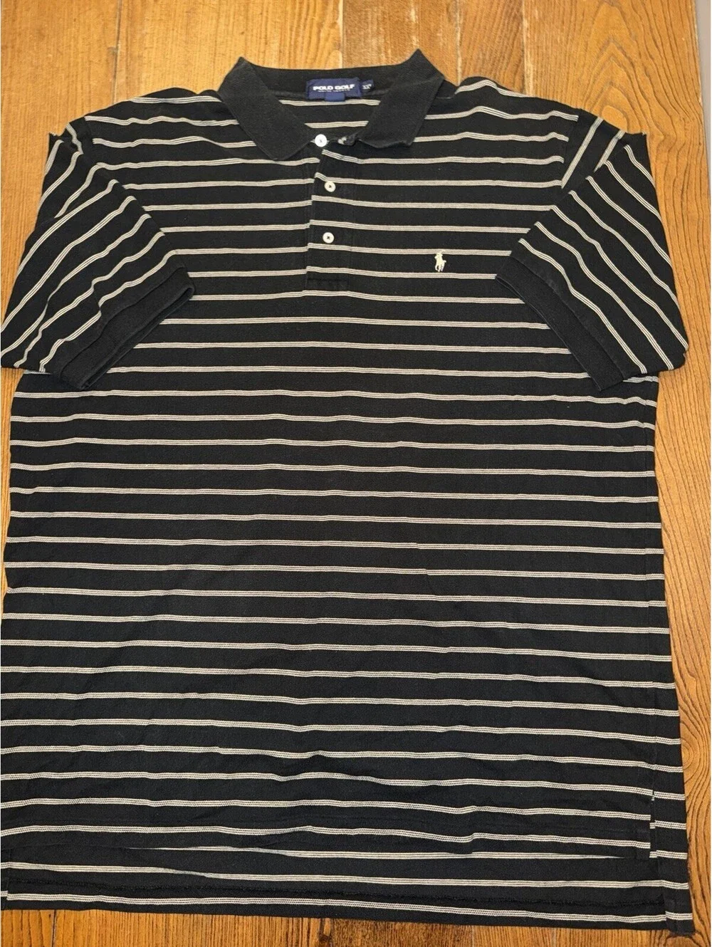 Polo Ralph Lauren Polo Shirt Men 2XL Black White Pony Golf